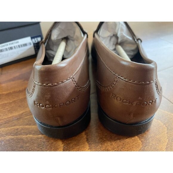 Rockport Men's Dark Brown Leather Classic Venetian Loafer Sz 6.5 W NWOB Slip On - Picture 5 of 5